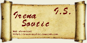 Irena Sovtić vizit kartica